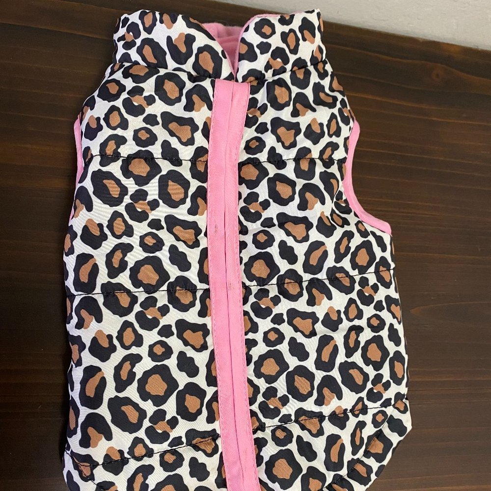 Leopard Print and Pink Dog Vest/Jacket by SimplyDog Size Small